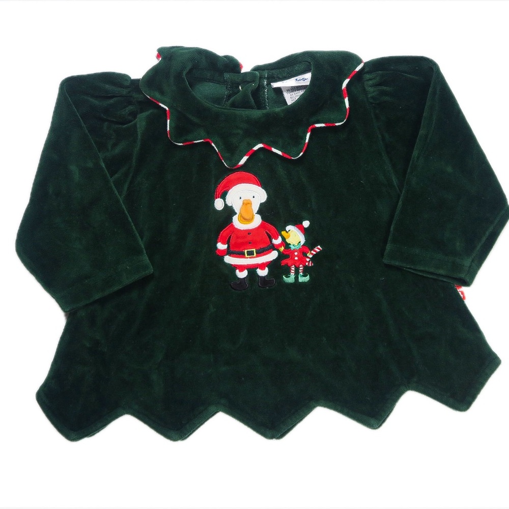 VINTAGE/Y2K Le Top Velour Christmas Duck Shirt Size 18m